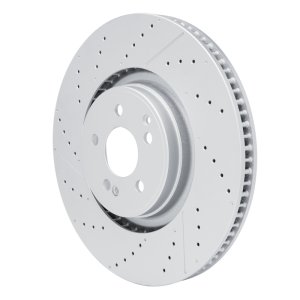Mercedes-Benz GLE53 AMG Brake Rotor (1) - Rear - R1 Concepts - GEOSPEC Coated Rotor - Drilled and Slotted - `21-`25